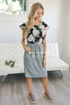 Casual Drawstring Waist Skirt Skirts vendor-unknown XS Faded Sage
