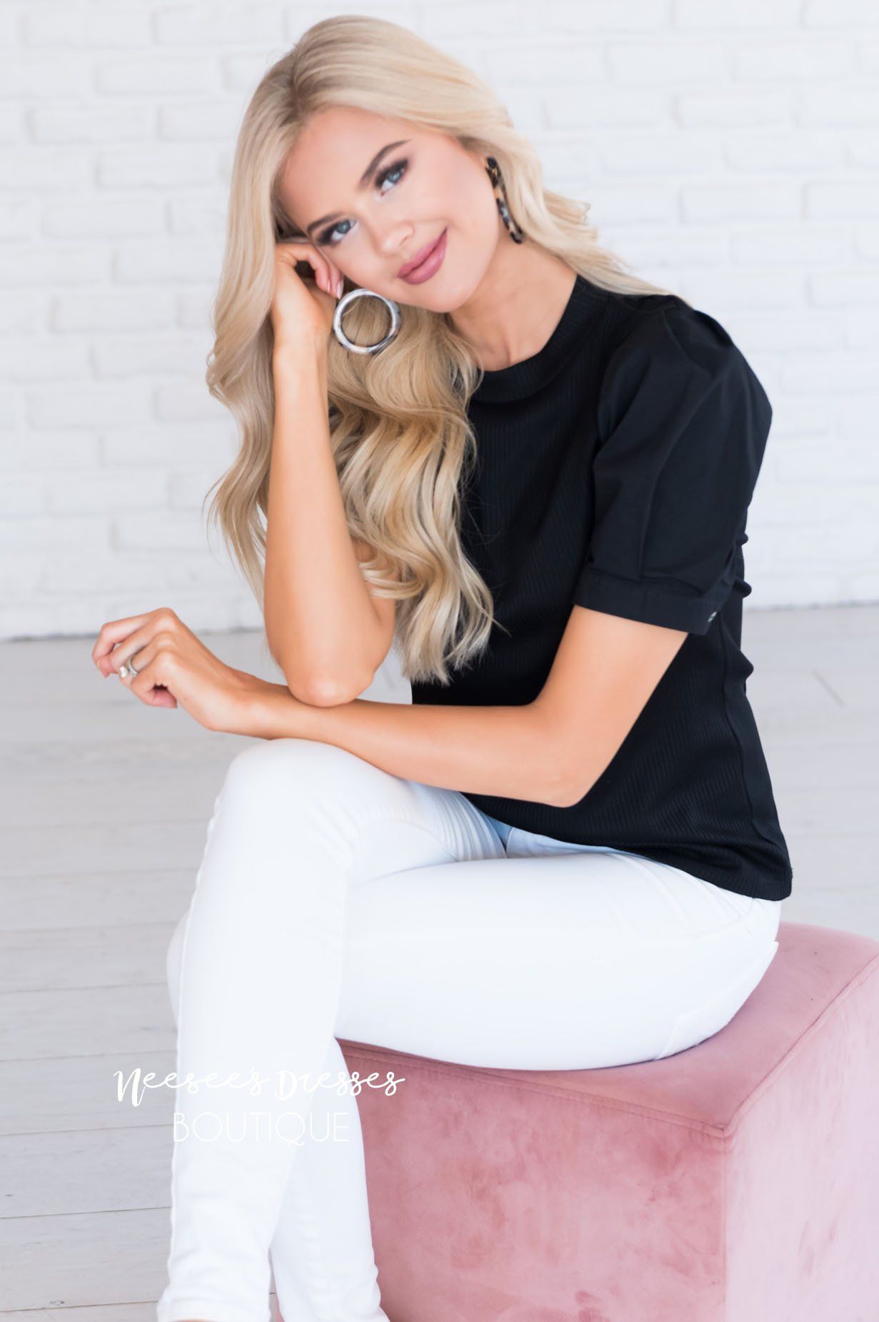 Back to Basics Modest Top Tops vendor-unknown 