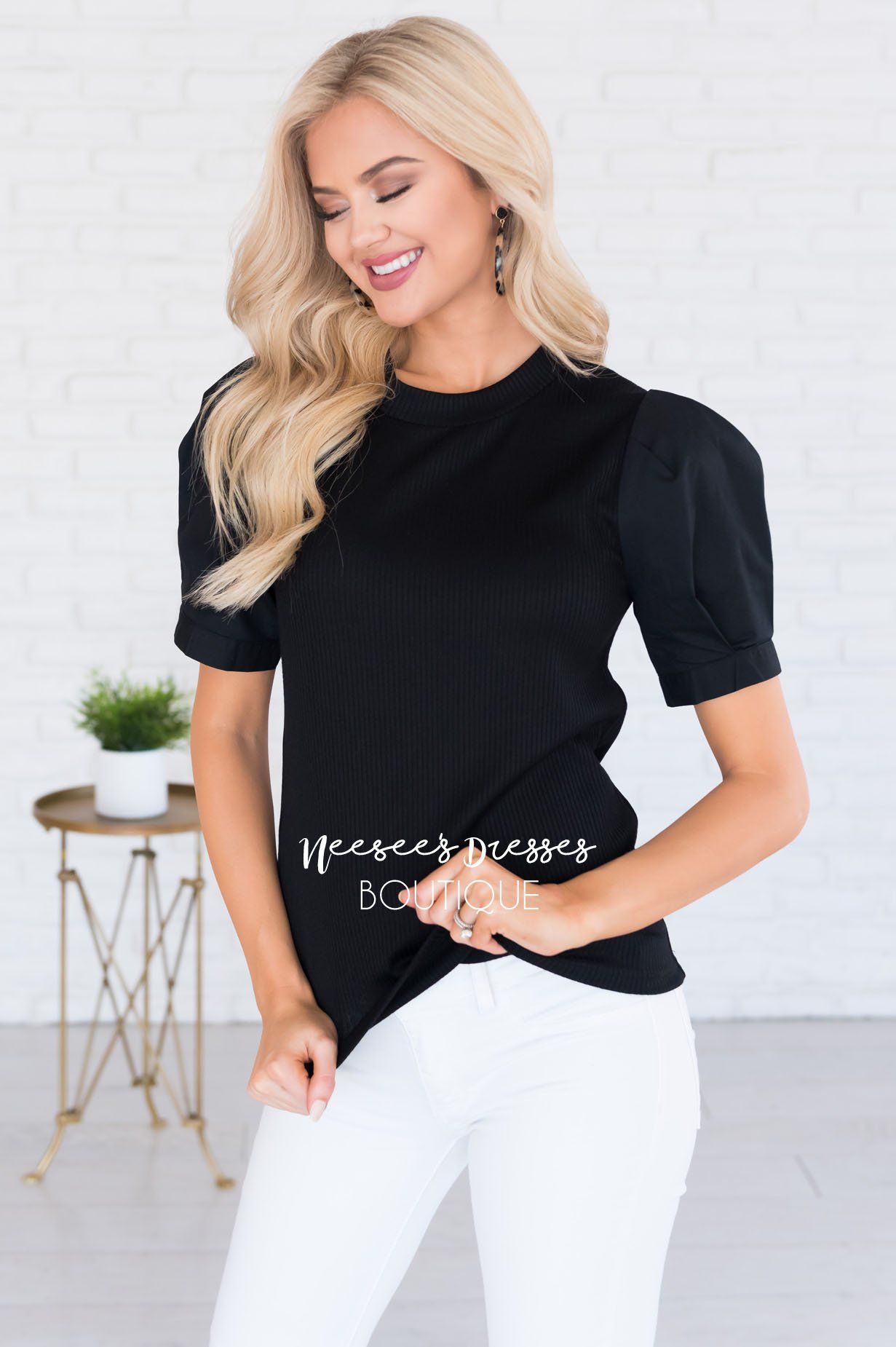 Back to Basics Modest Top Tops vendor-unknown 