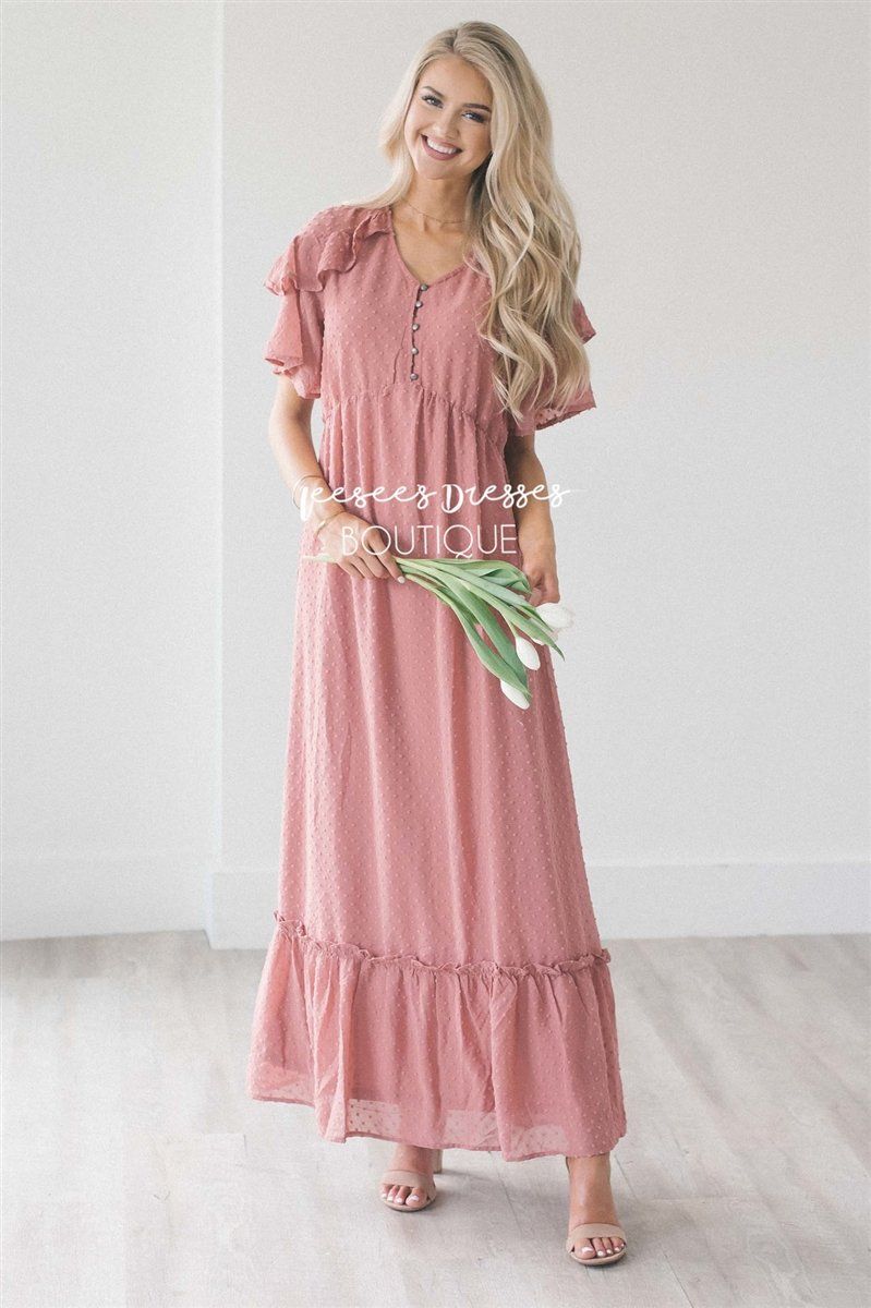 The Blakely Modest Dresses vendor-unknown S Dusty Rose 