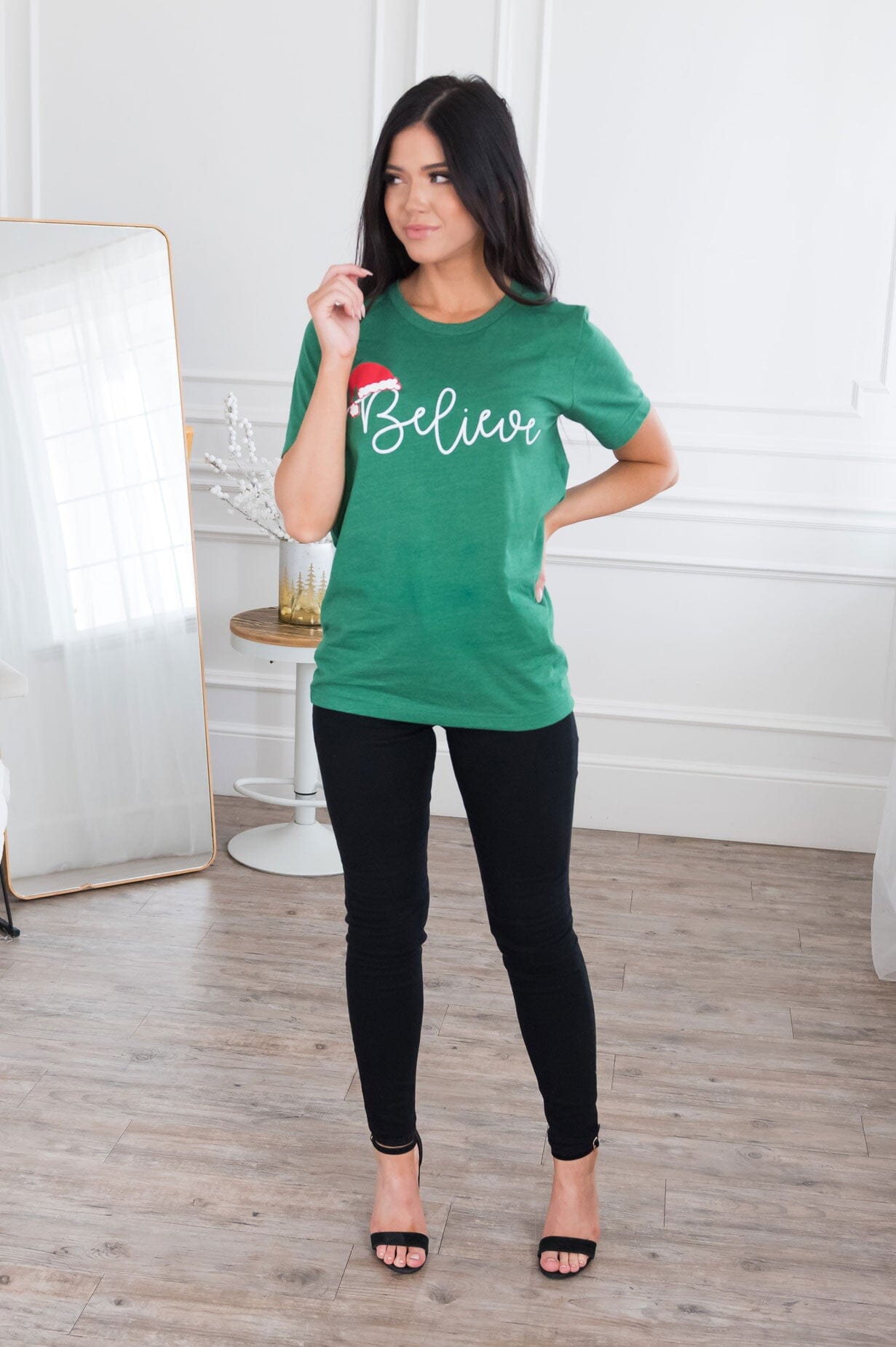 Believe Modest Graphic Tee Modest Dresses vendor-unknown 