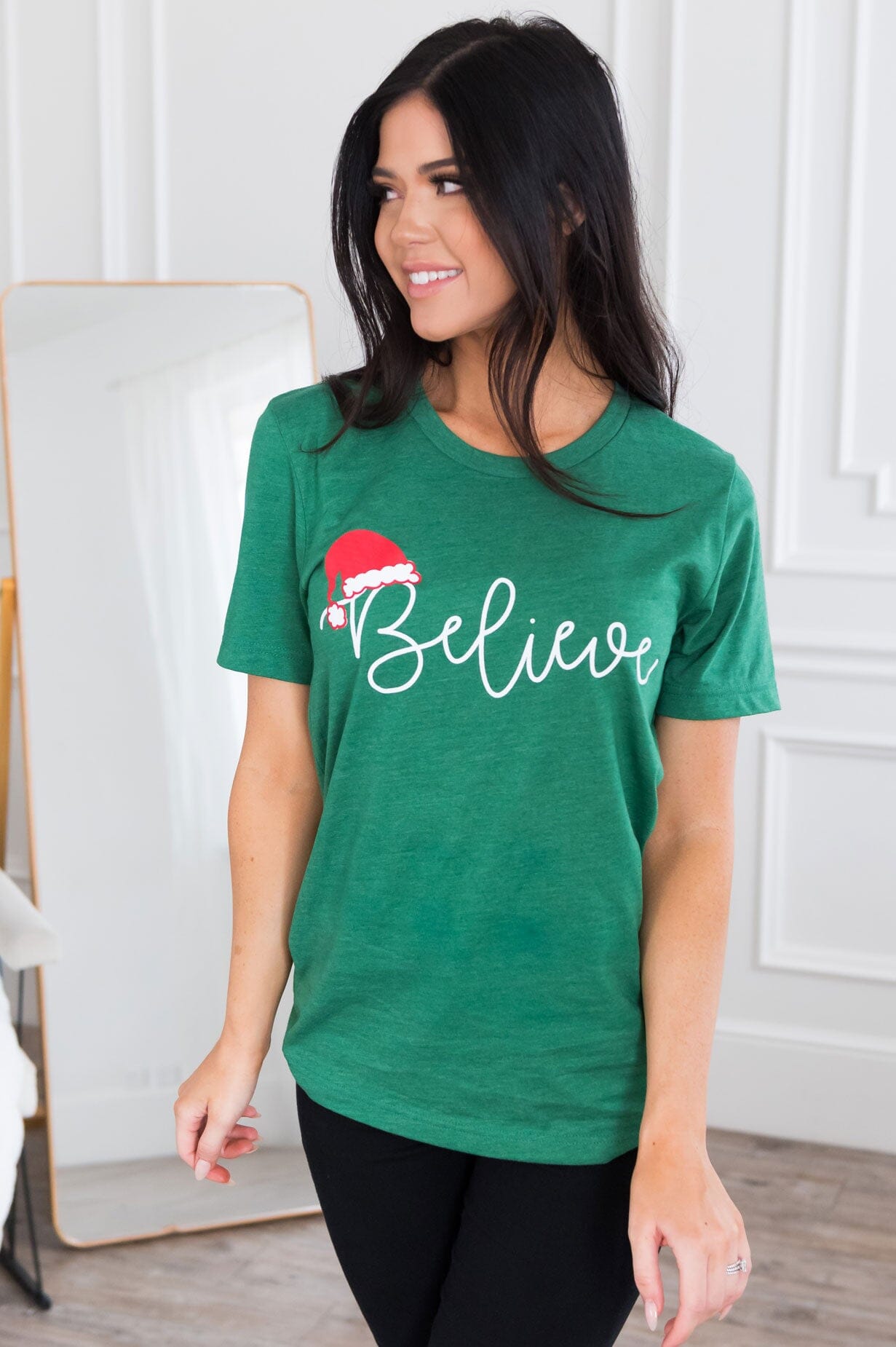 Believe Modest Graphic Tee Modest Dresses vendor-unknown 