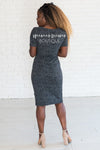 The Belle Gray Rose Sweater Dress Modest Dresses vendor-unknown