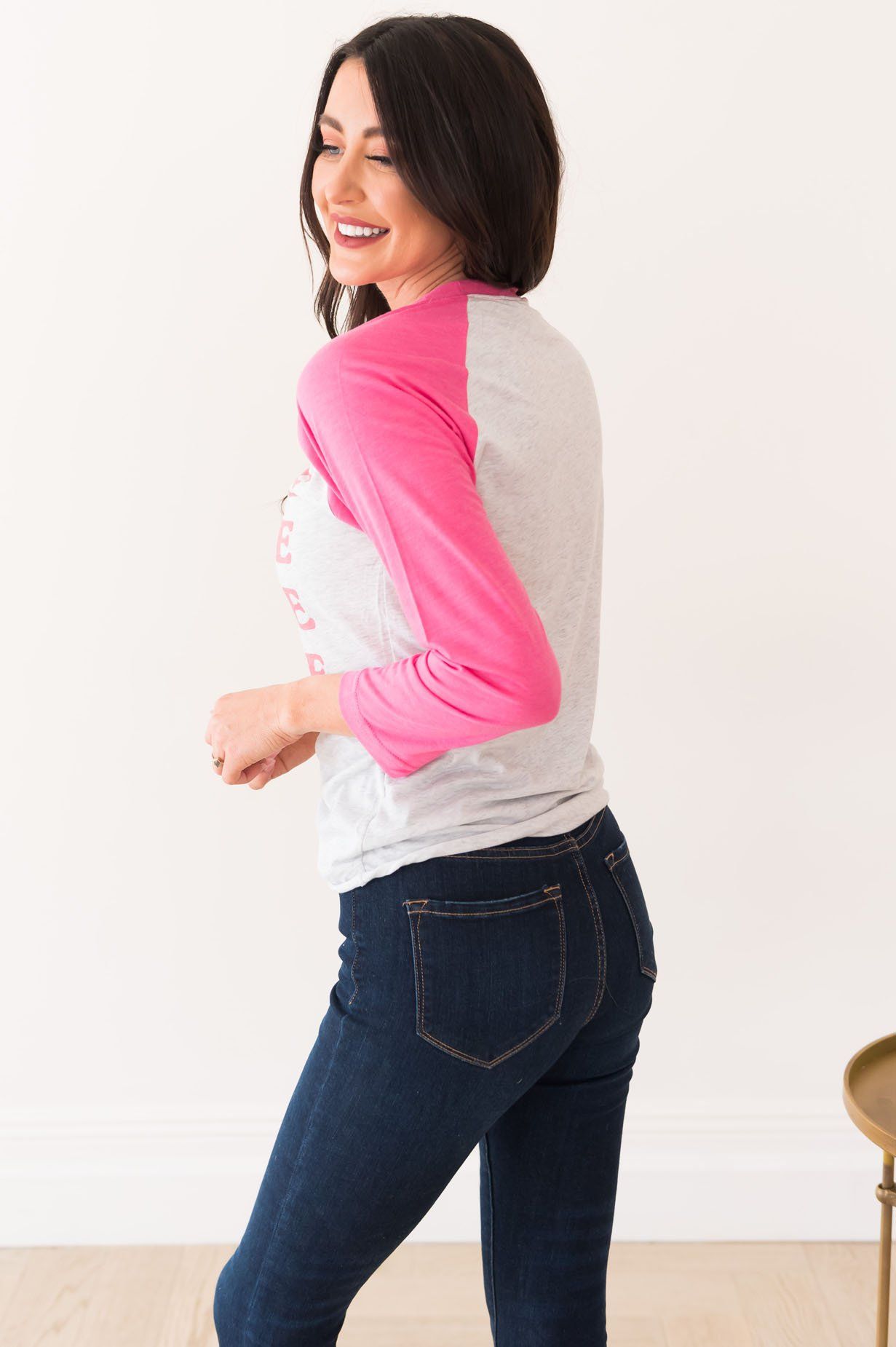 Be Mine Modest Baseball Tee Modest Dresses vendor-unknown 