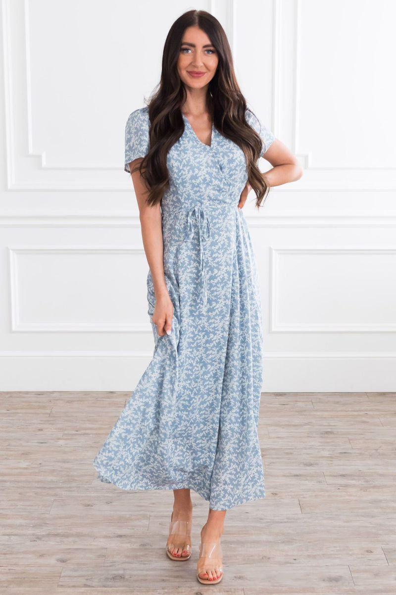 The Berkley Modest Floral Maxi Dress - NeeSee's Dresses