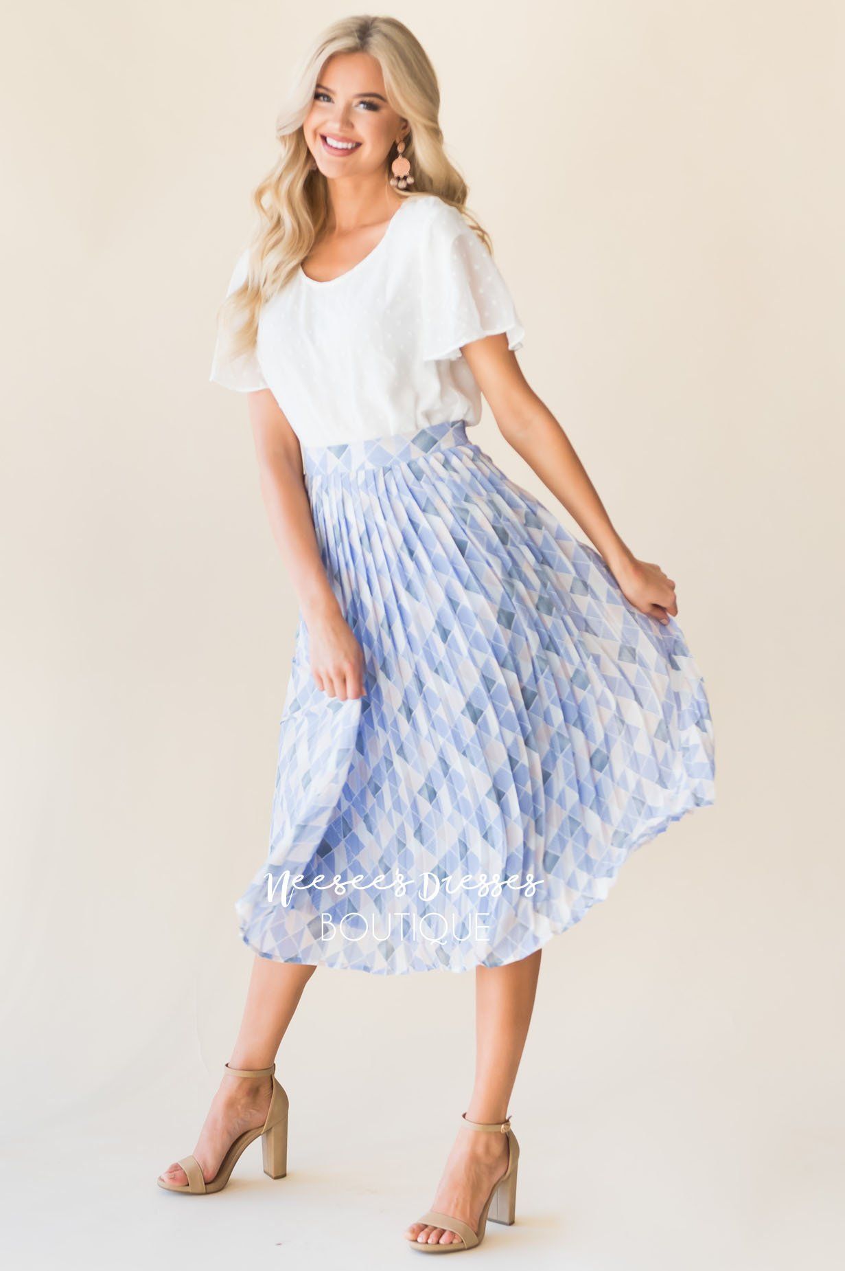 Better Together Pleated Skirt Modest Dresses vendor-unknown 