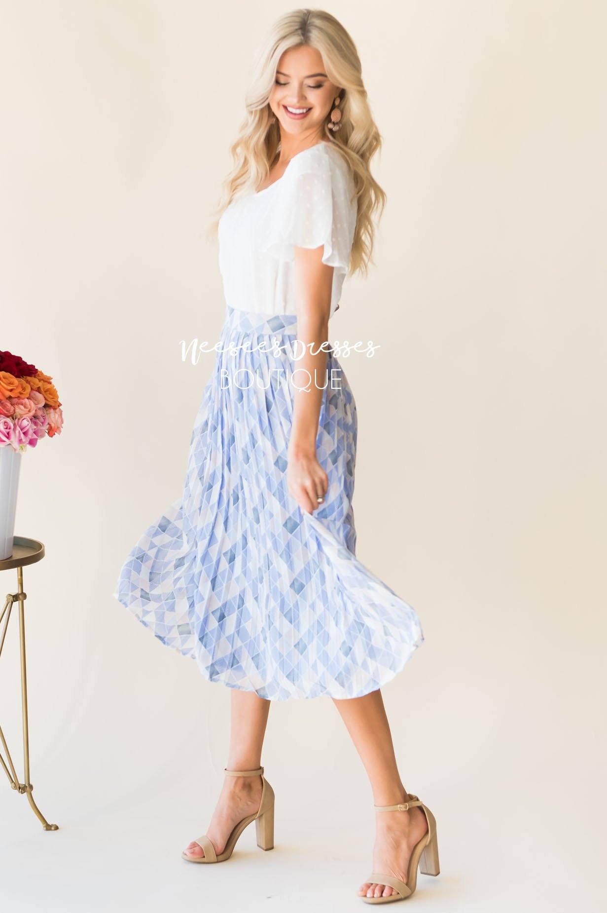 Better Together Pleated Skirt Modest Dresses vendor-unknown 