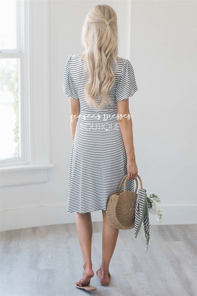 The Tonya Twist Front Dress Modest Dresses vendor-unknown 