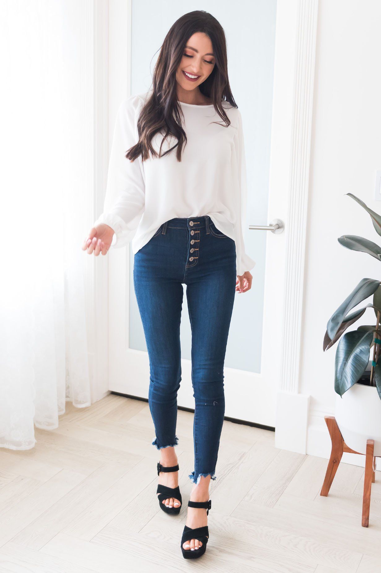 Business As Usual Modest Blouse Tops vendor-unknown 