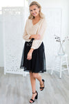 Black Dotted Tulle Skirt Skirts vendor-unknown