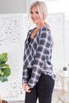 Pretty in Plaid Cross Front Top Modest Dresses vendor-unknown