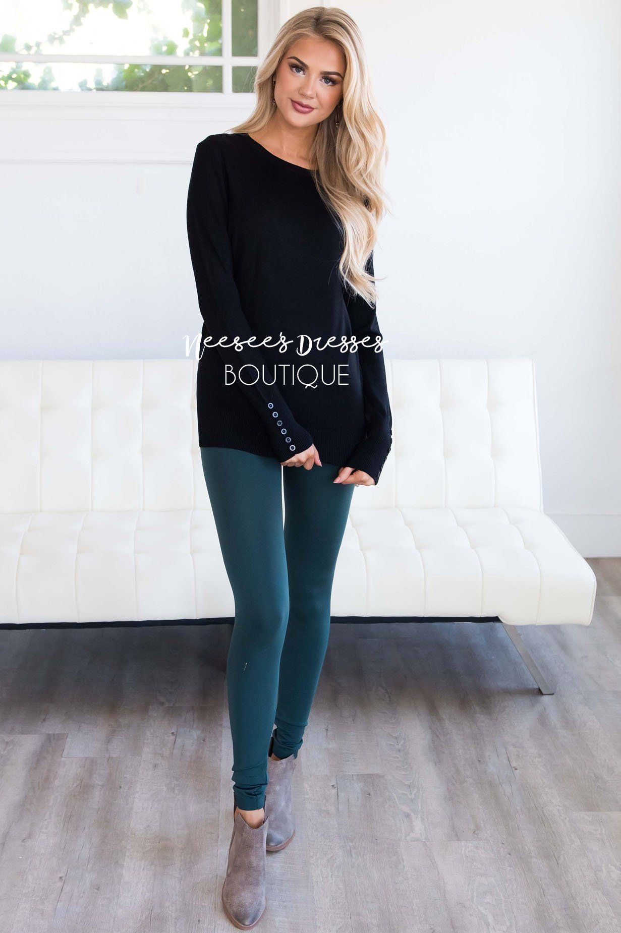 In Love with Fall Button Sleeve Sweater Tops vendor-unknown 