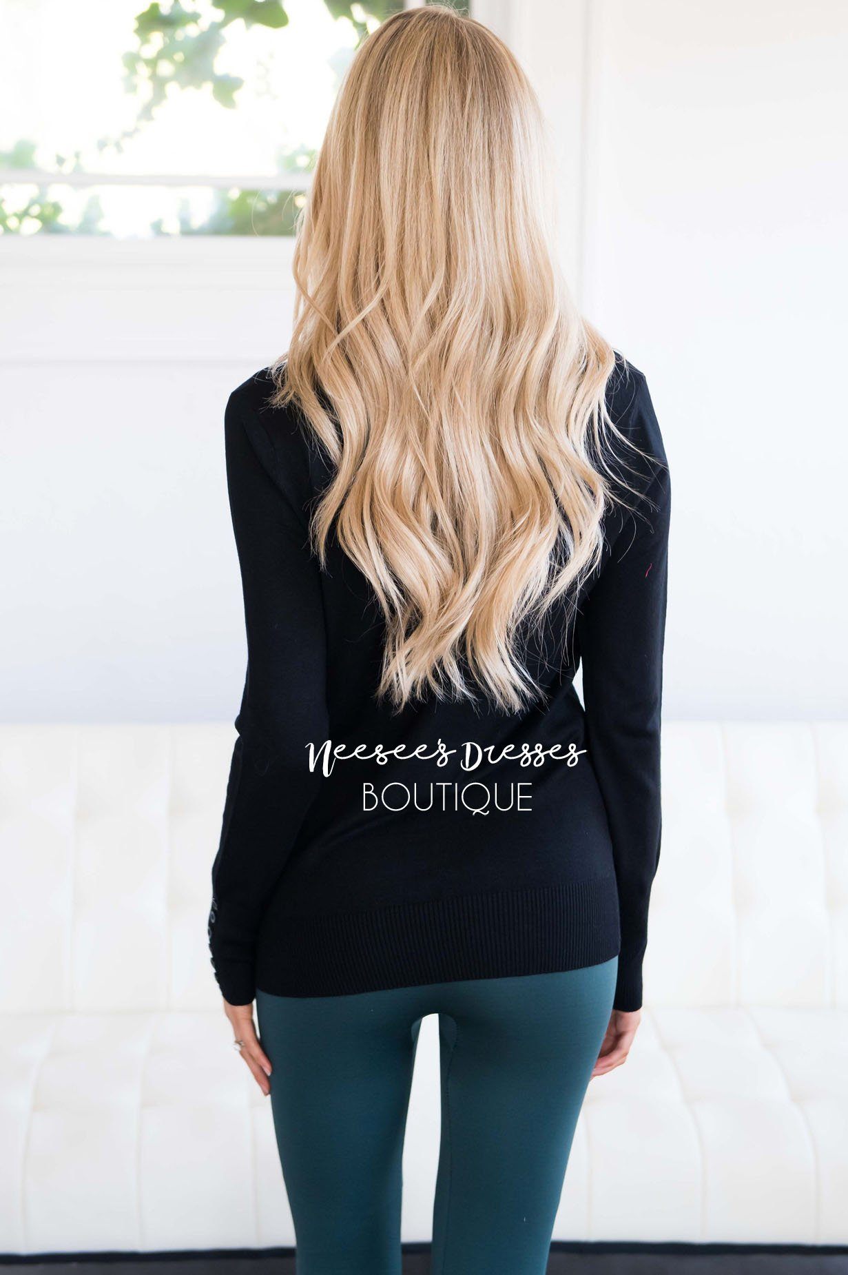 In Love with Fall Button Sleeve Sweater Tops vendor-unknown 