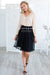Black Dotted Tulle Skirt