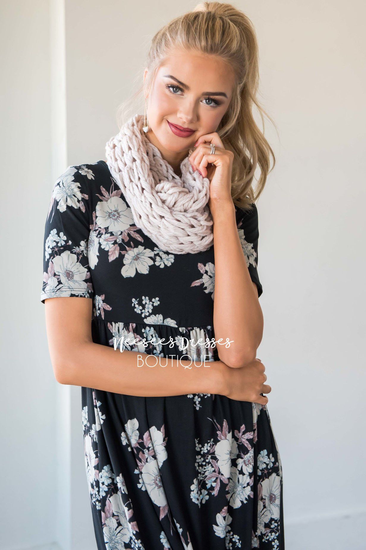 Sweetest Daydreams Braided Infinity Scarf Accessories & Shoes Hana 