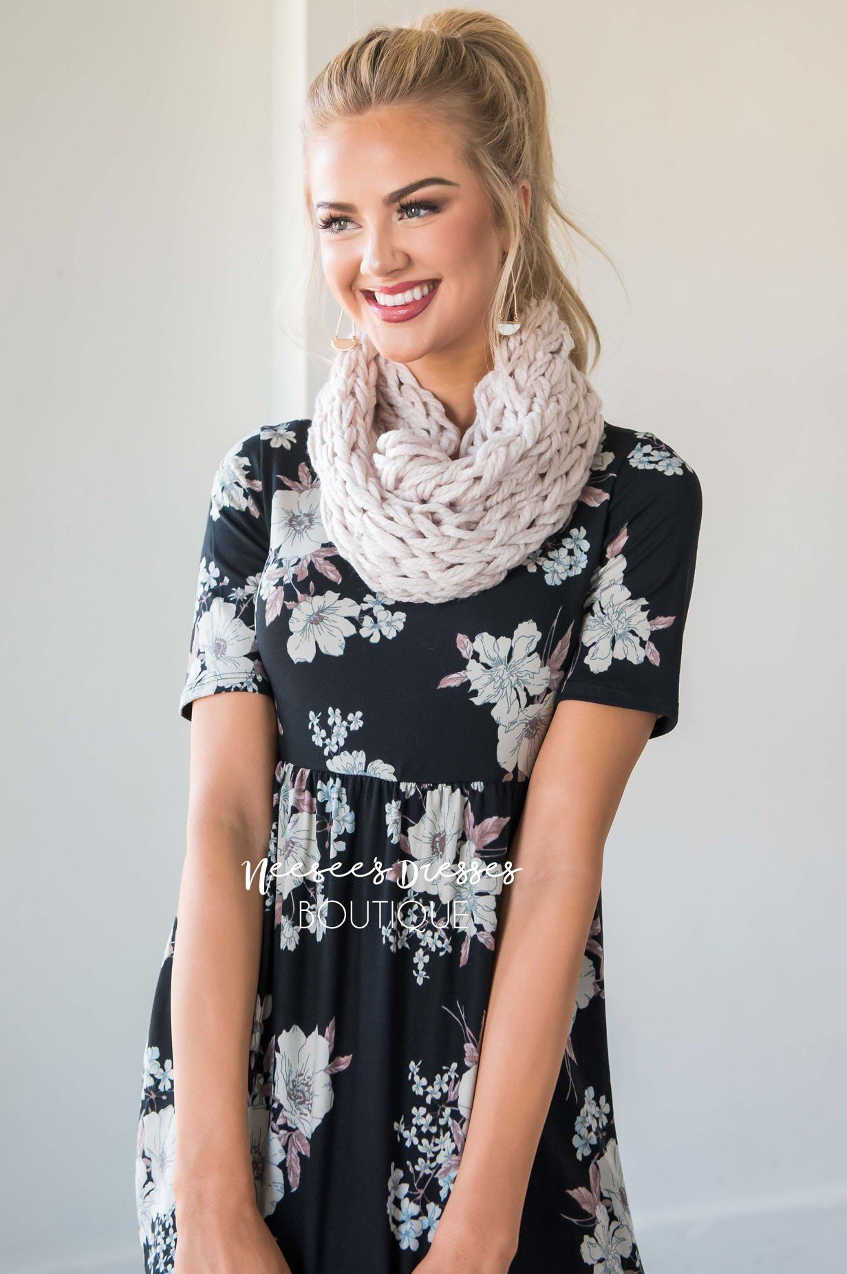 Sweetest Daydreams Braided Infinity Scarf Accessories & Shoes Hana 