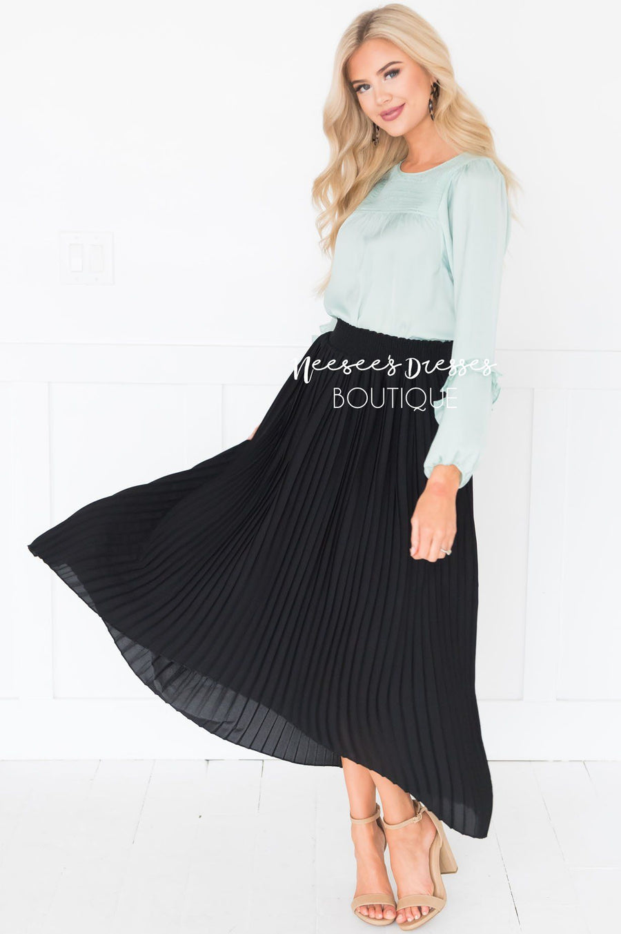 Wondrous Pleat Skirt Modest Dresses vendor-unknown 