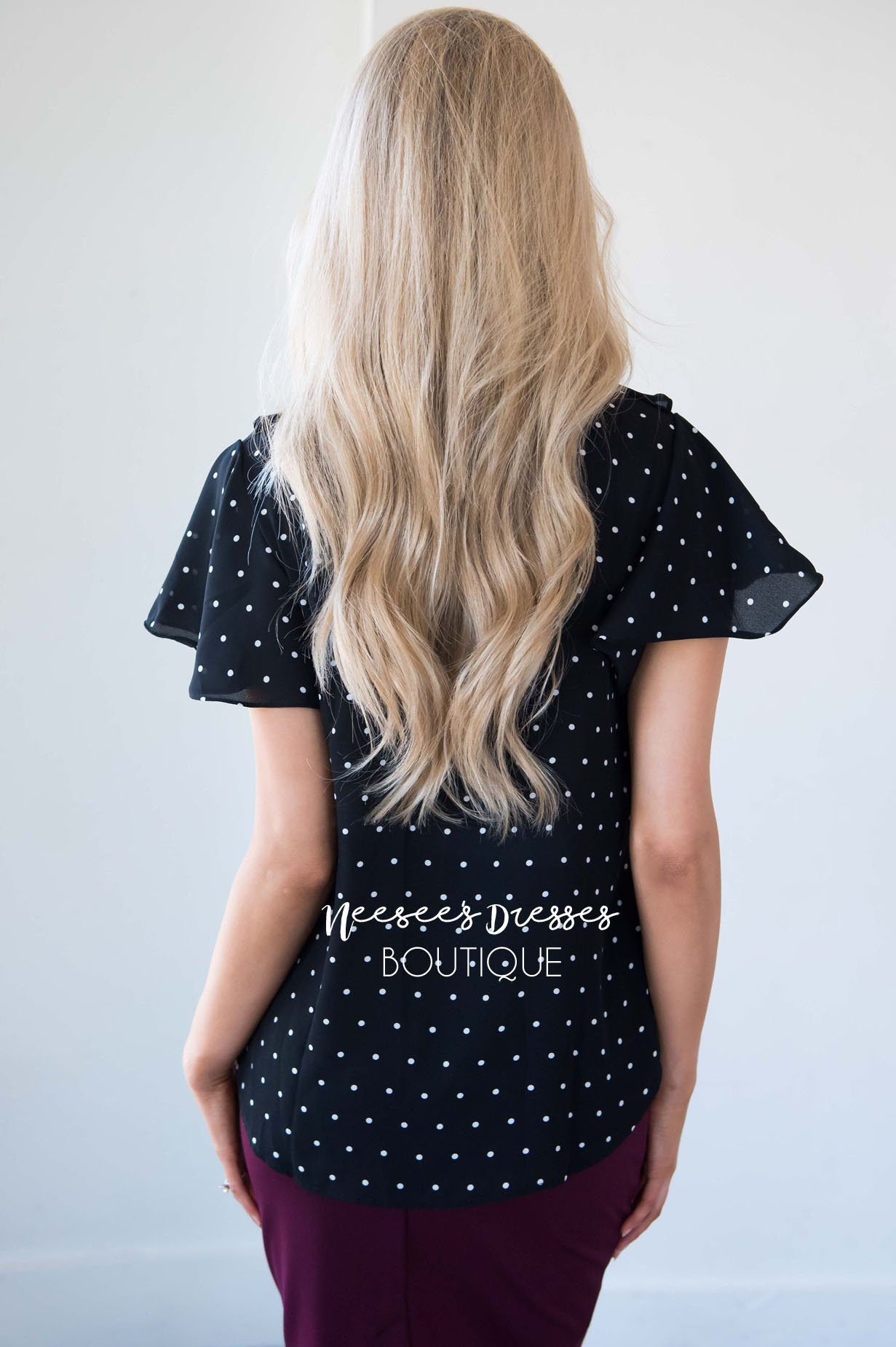 Your Sweet Charm Polka Dot Blouse Tops vendor-unknown 
