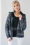 Fur Collar Knitted Coat Tops vendor-unknown