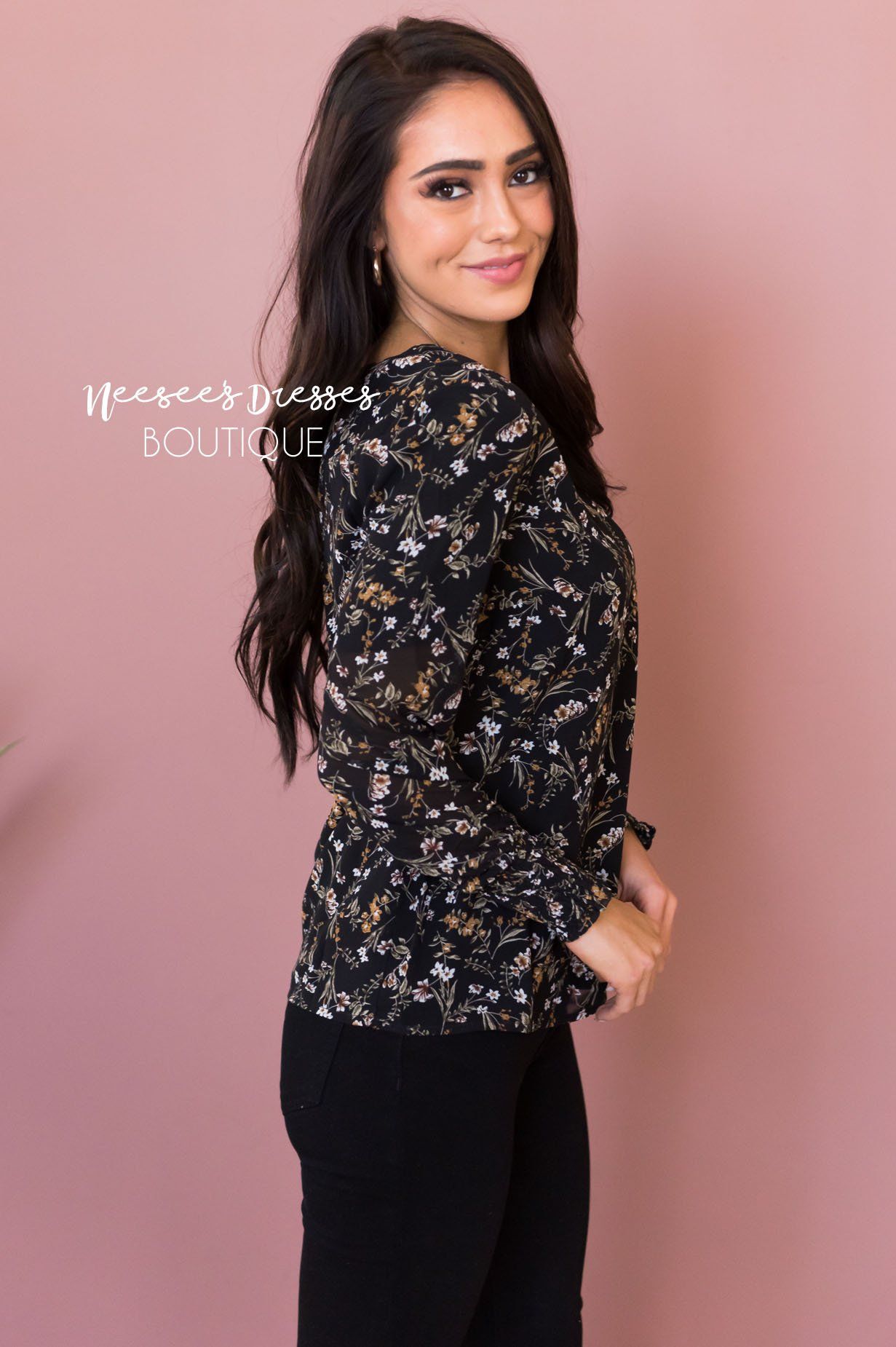 Speak Your Heart Modest Blouse Tops vendor-unknown 