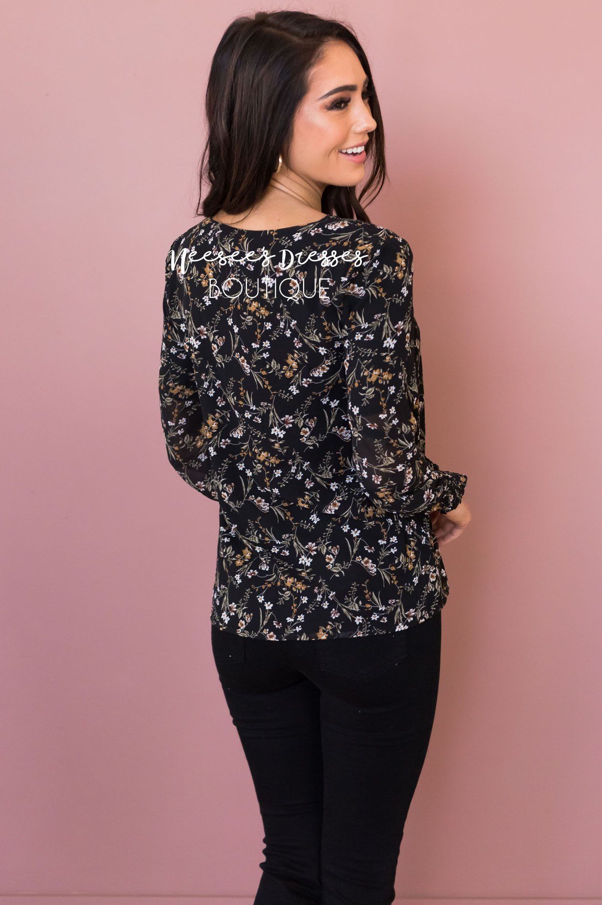 Speak Your Heart Modest Blouse Tops vendor-unknown 