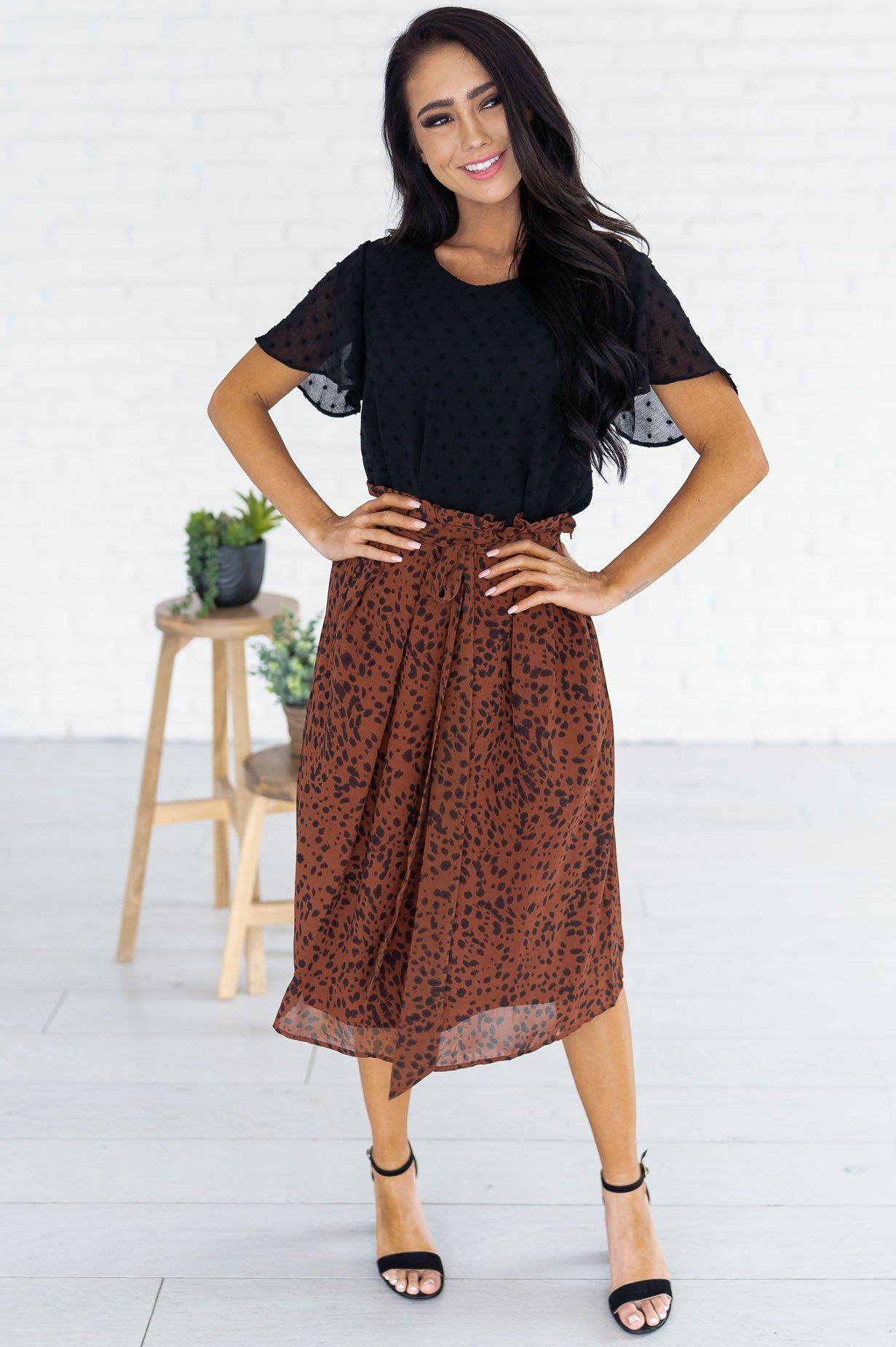 Gorgeous Swiss Dot Blouse Tops vendor-unknown 