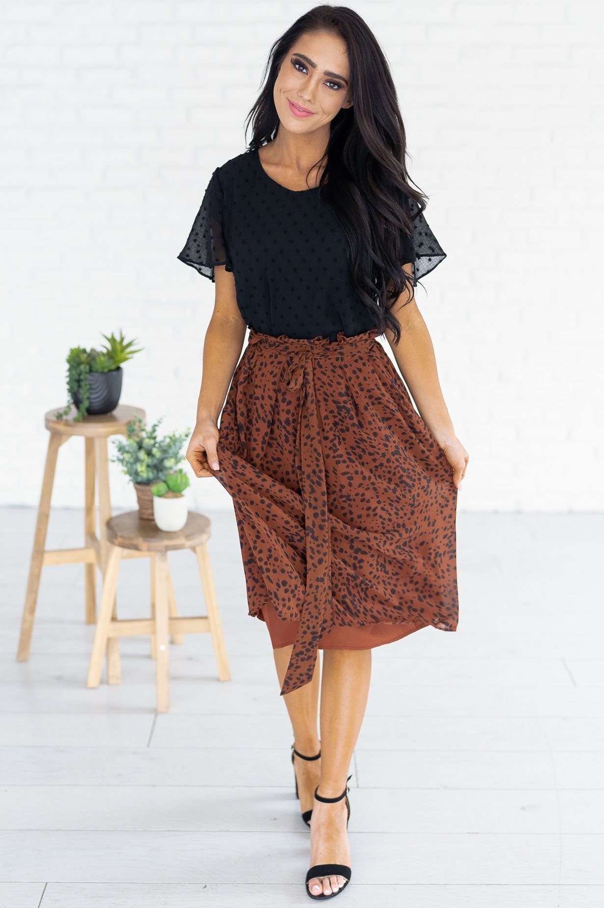 Gorgeous Swiss Dot Blouse Tops vendor-unknown 