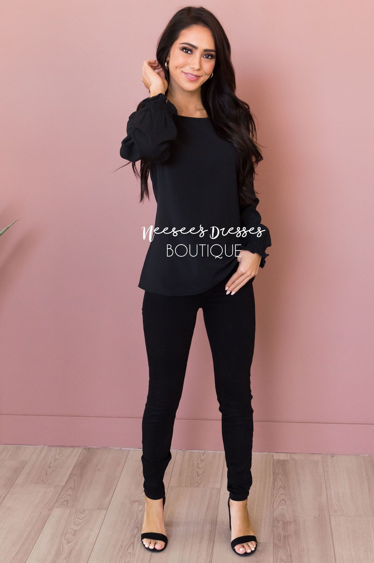 Uptown Girl Modest Blouse Tops vendor-unknown 