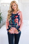 Blessed and Beautiful Floral Hoodie Modest Dresses vendor-unknown