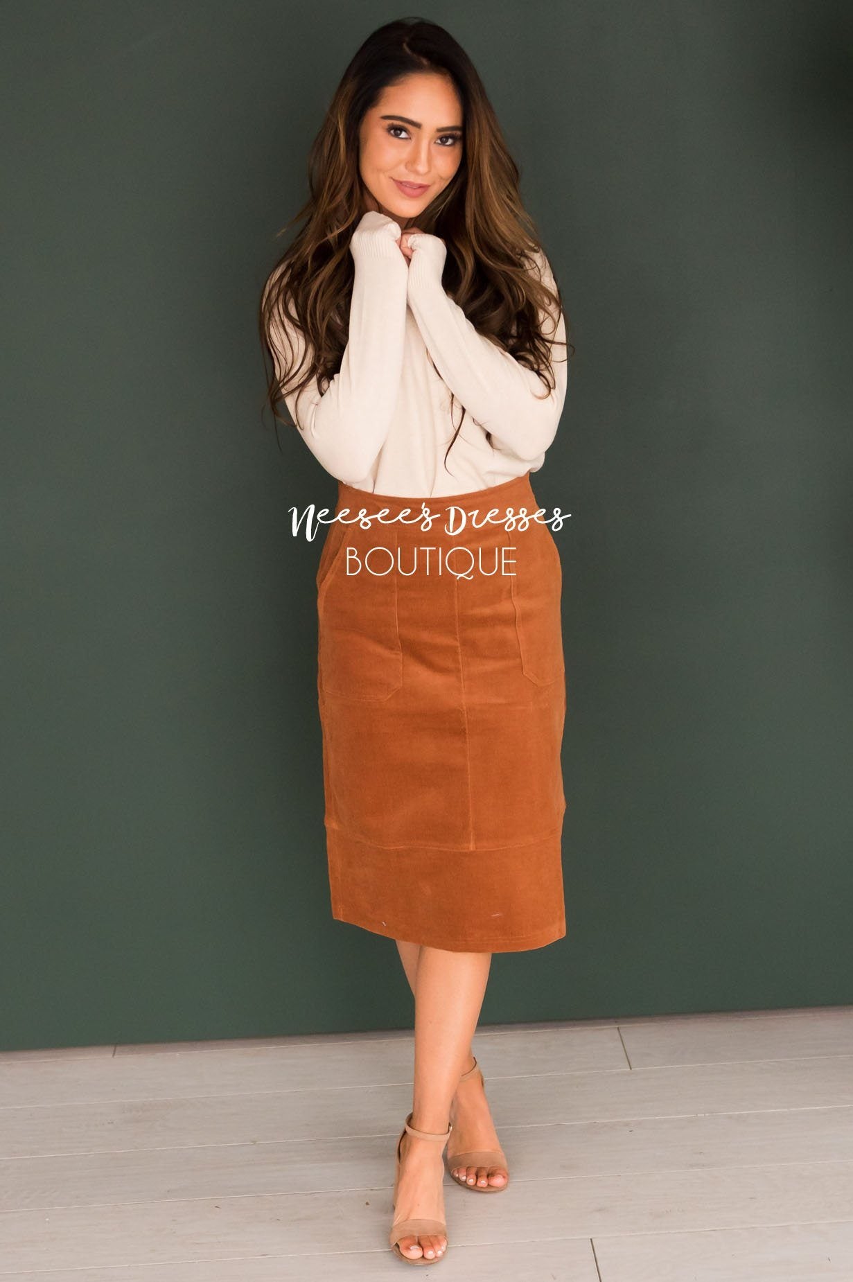 Blessed Day Corduroy Skirt Skirts vendor-unknown 