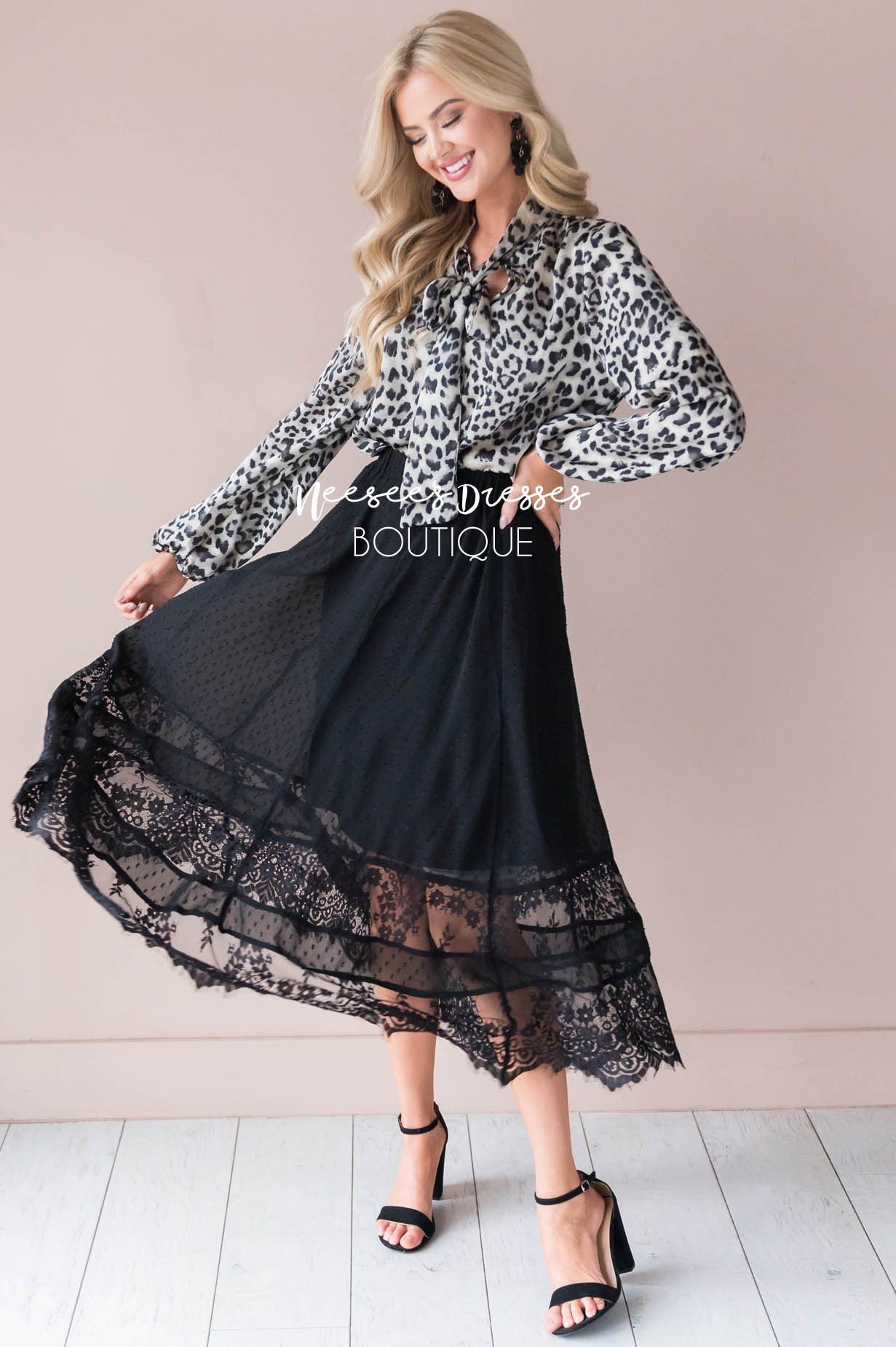 Sheer Joy Lace Skirt Modest Dresses vendor-unknown 