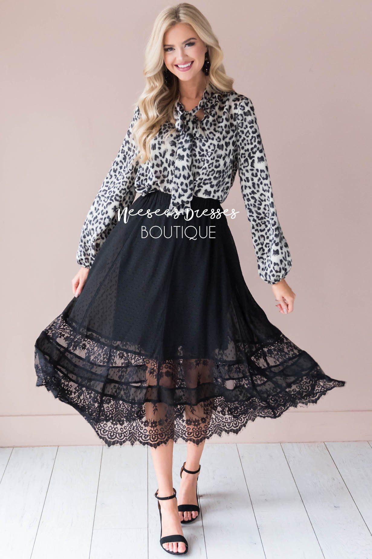 Sheer Joy Lace Skirt Modest Dresses vendor-unknown 
