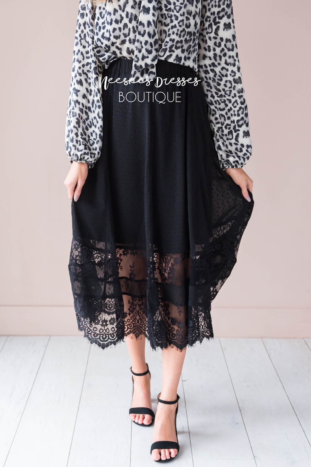 Sheer Joy Lace Skirt Modest Dresses vendor-unknown 