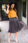 Black Floral Chiffon Skirt Skirts vendor-unknown 