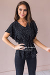 Just For Fun Modest Flutter Blouse Tops vendor-unknown 