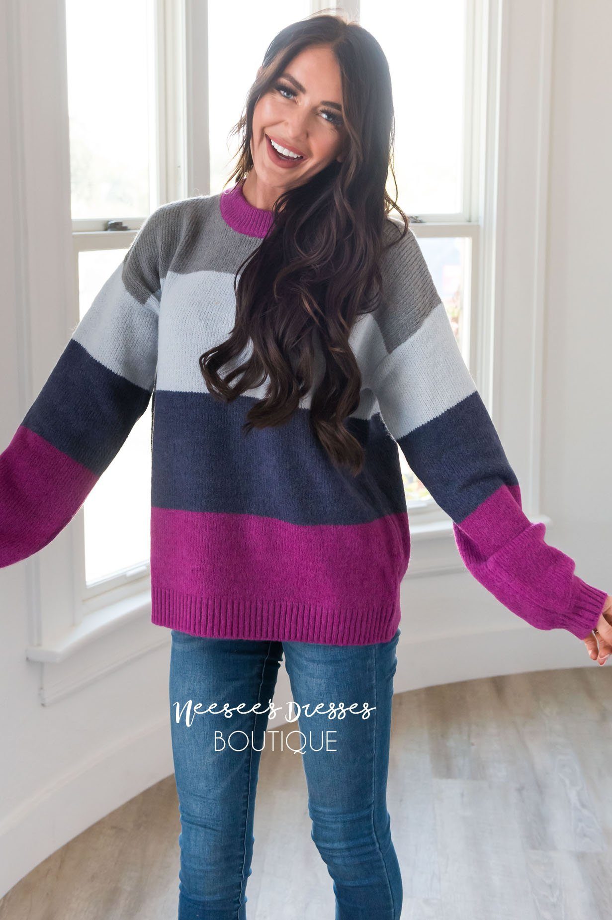 Singing the Blues Modest Sweater Modest Dresses vendor-unknown 