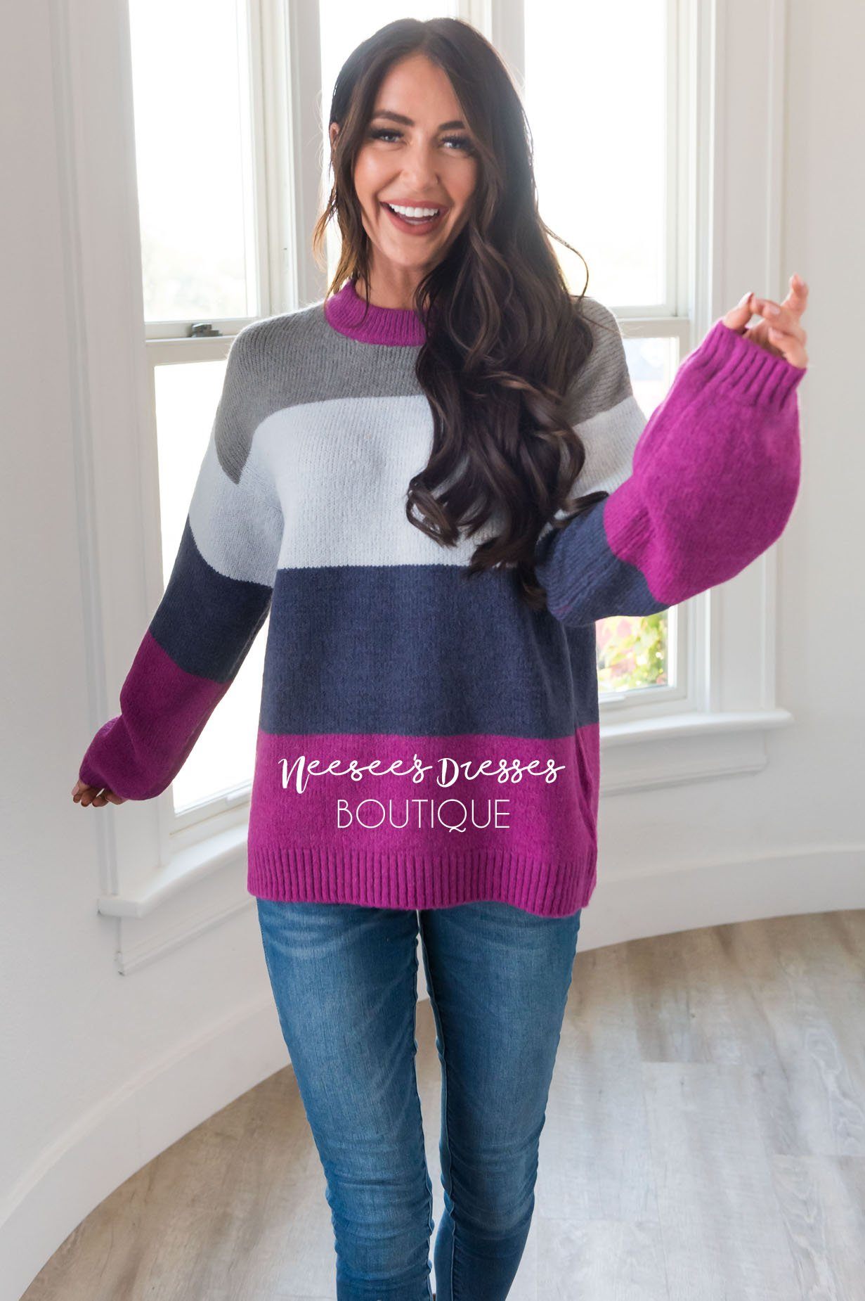 Singing the Blues Modest Sweater Modest Dresses vendor-unknown 