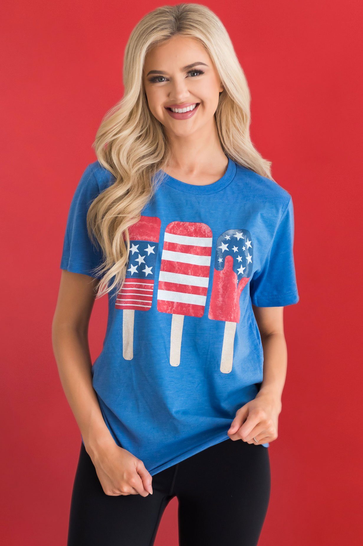Patriotic Popsicles Modest Graphic Tee Modest Dresses vendor-unknown 