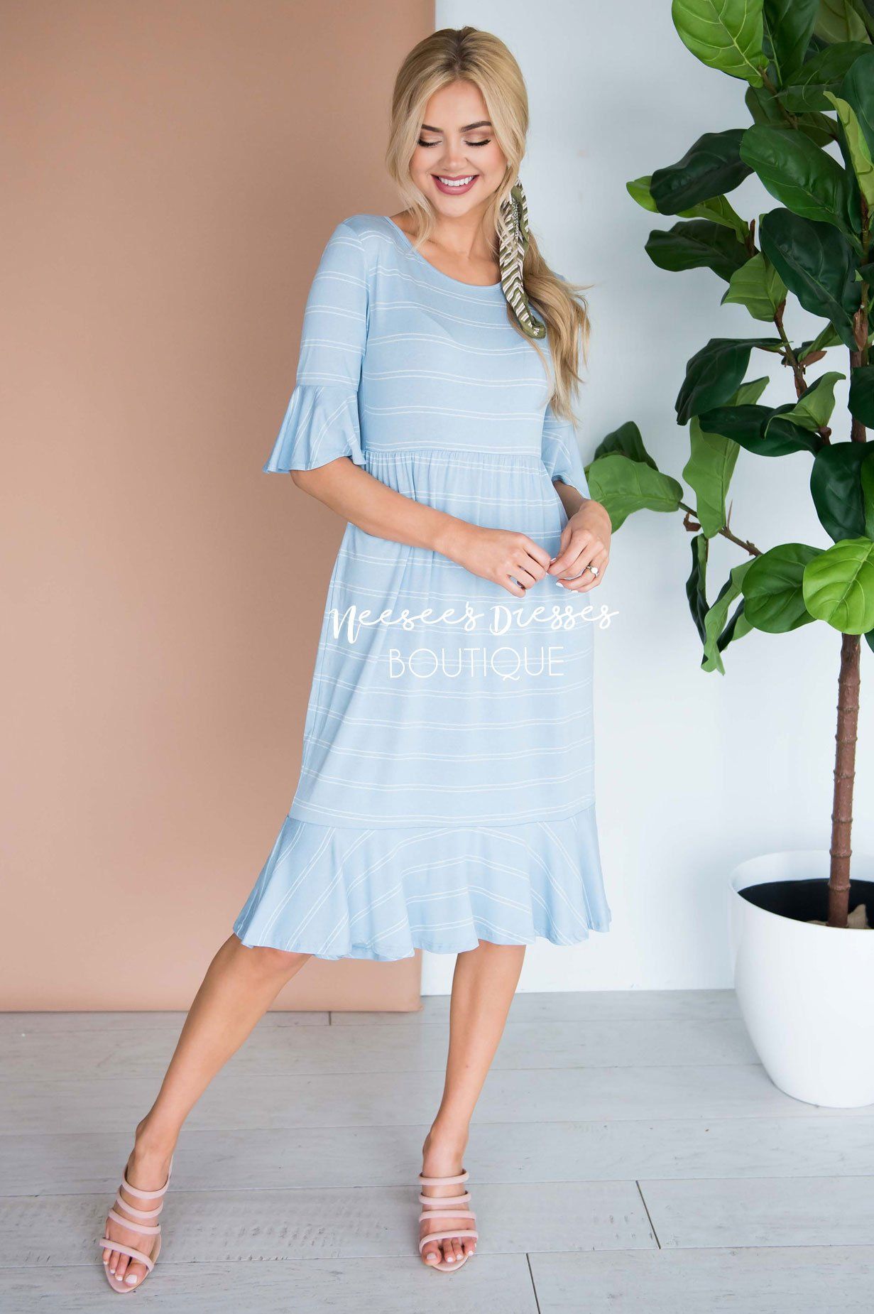 The Jessa Bell Sleeve Dress Modest Dresses vendor-unknown 