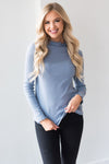 Whenever Needed Ribbed Modest Top Tops vendor-unknown 