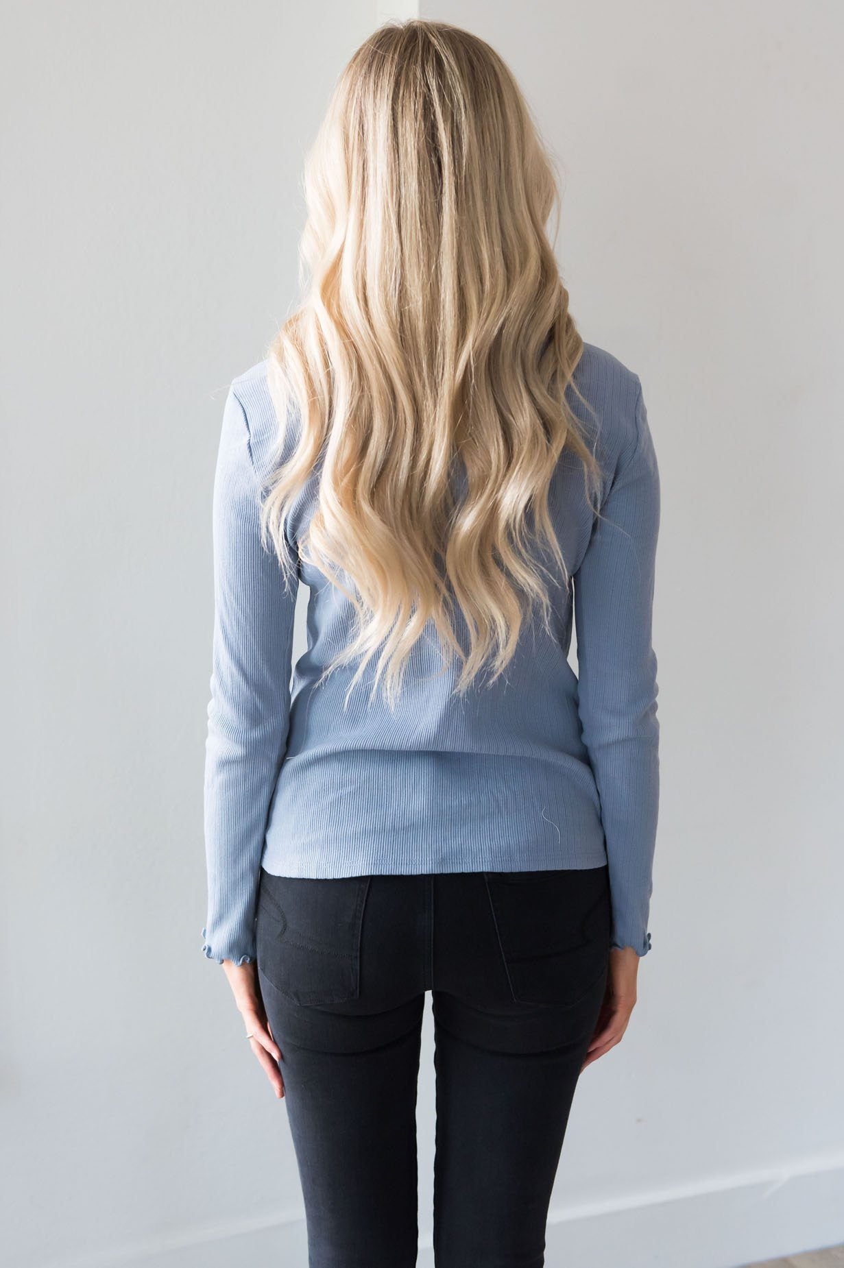 Whenever Needed Ribbed Modest Top Tops vendor-unknown 