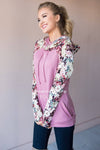 Bold and Brave Floral Hoodie Modest Dresses vendor-unknown