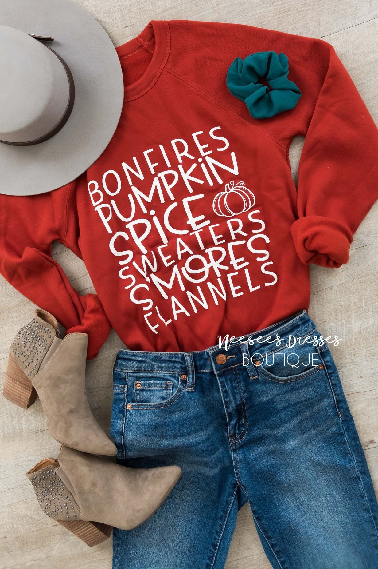 It's All About Fall Modest Sweatshirt Modest Dresses vendor-unknown 