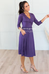 The Brandi 3/4 Length Sleeves Modest Dresses vendor-unknown