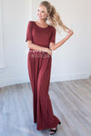 The Ritchie 3/4 Length Sleeve Maxi Dress Modest Dresses vendor-unknown