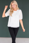 Brighter Days Textured Blouse Tops vendor-unknown