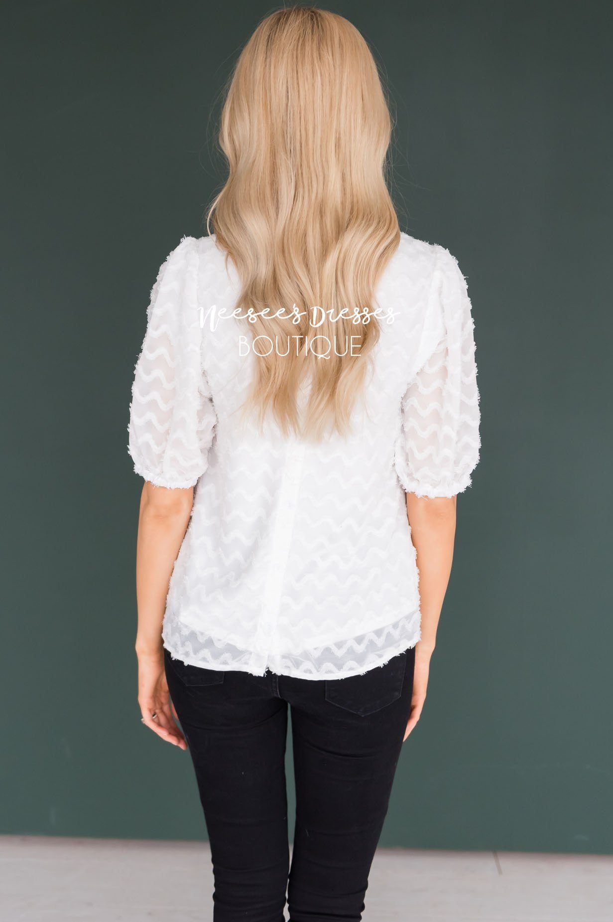 Brighter Days Textured Blouse Tops vendor-unknown 