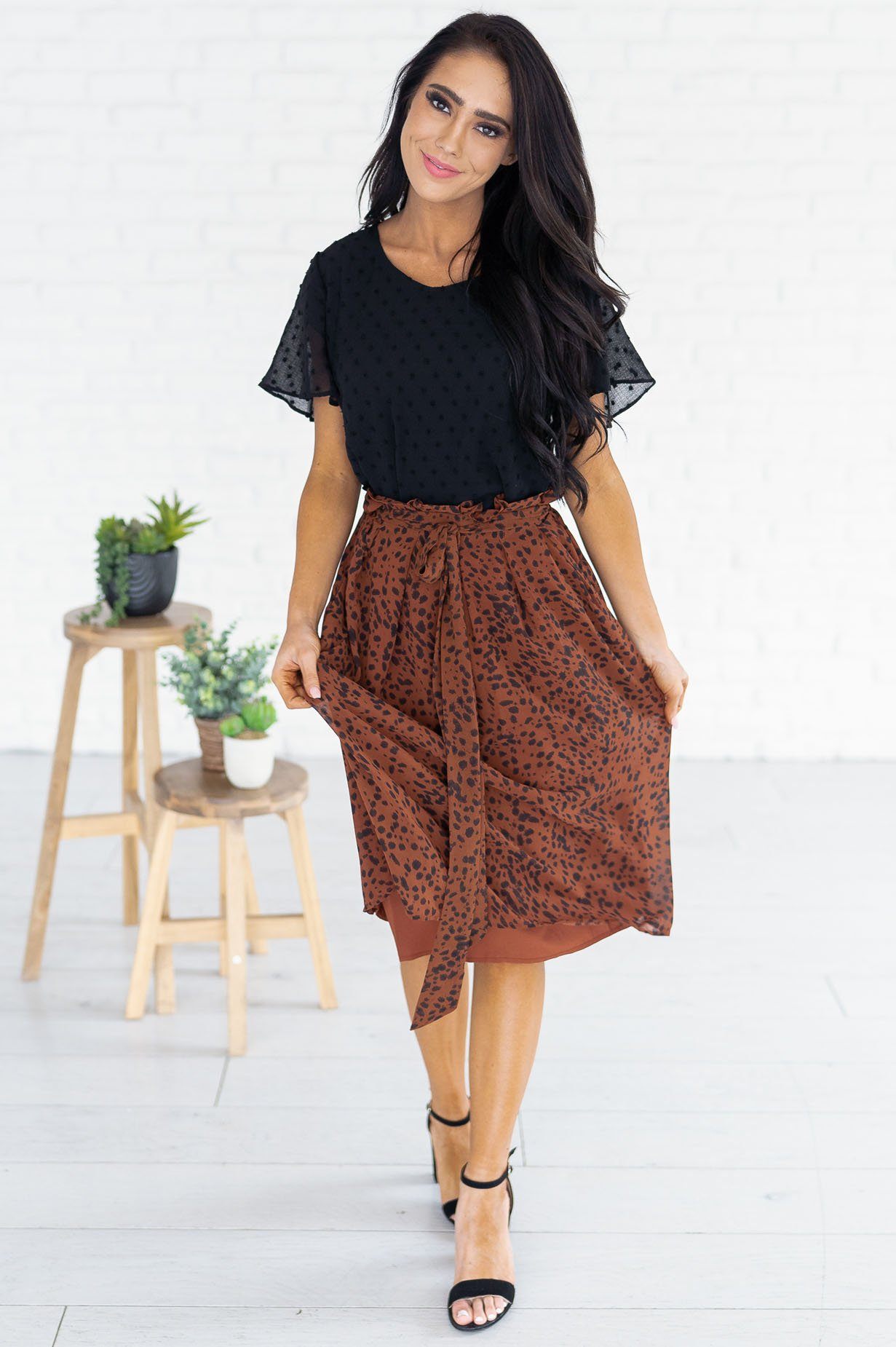 Look This Way Modest Tie Skirt Modest Dresses vendor-unknown 
