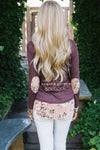 Pop of Floral Elbow Patch Sweater Tops vendor-unknown