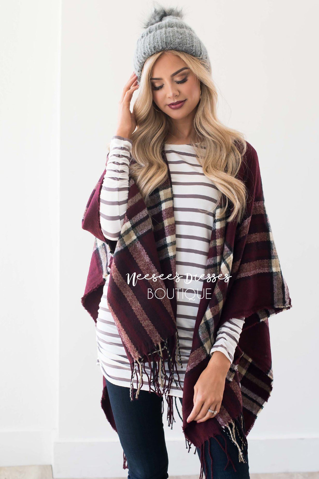 Cozy Cool Ruana Shawl Accessories & Shoes Hana 